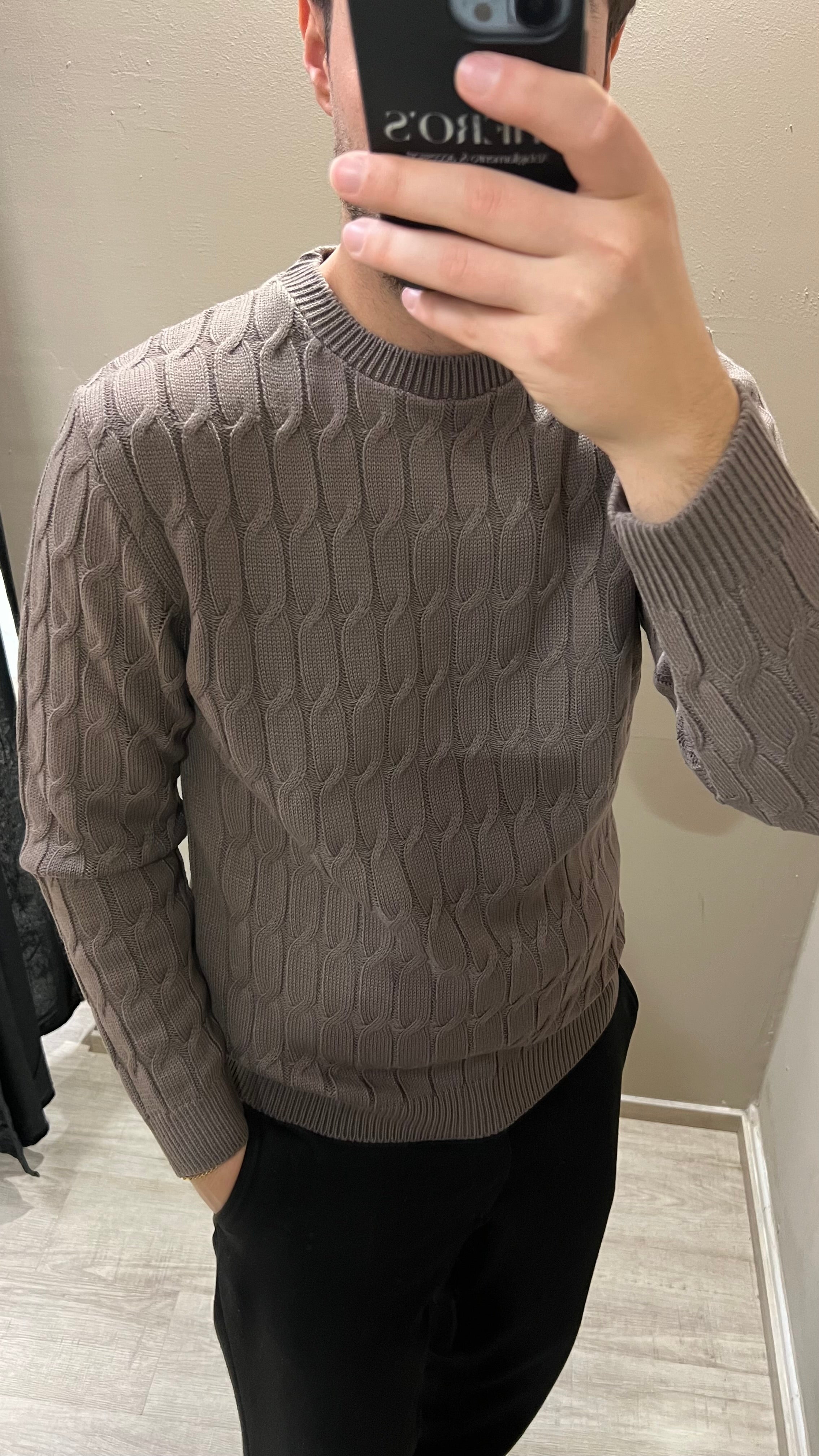 Maglia fantasia treccia