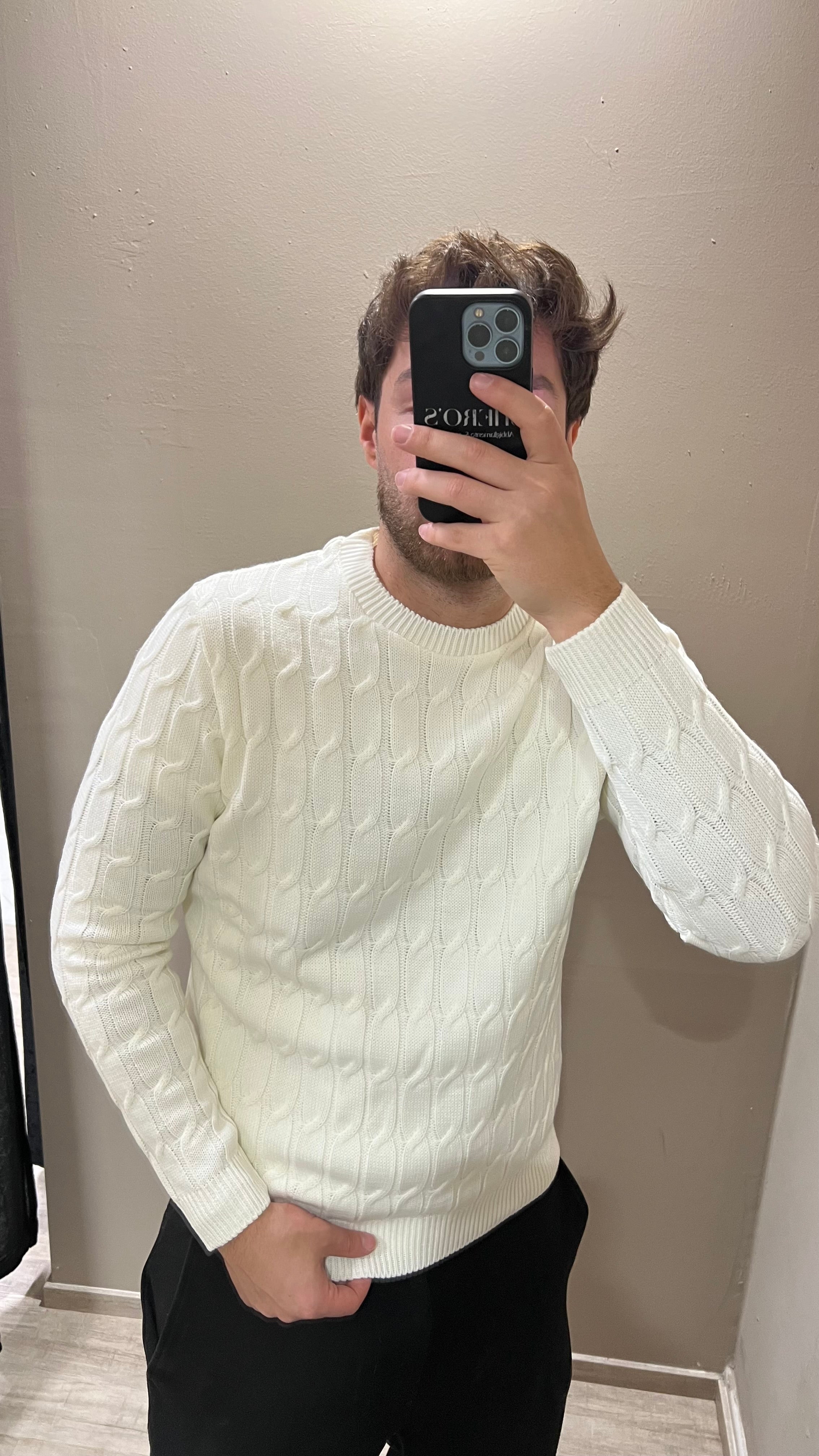 Maglia fantasia treccia