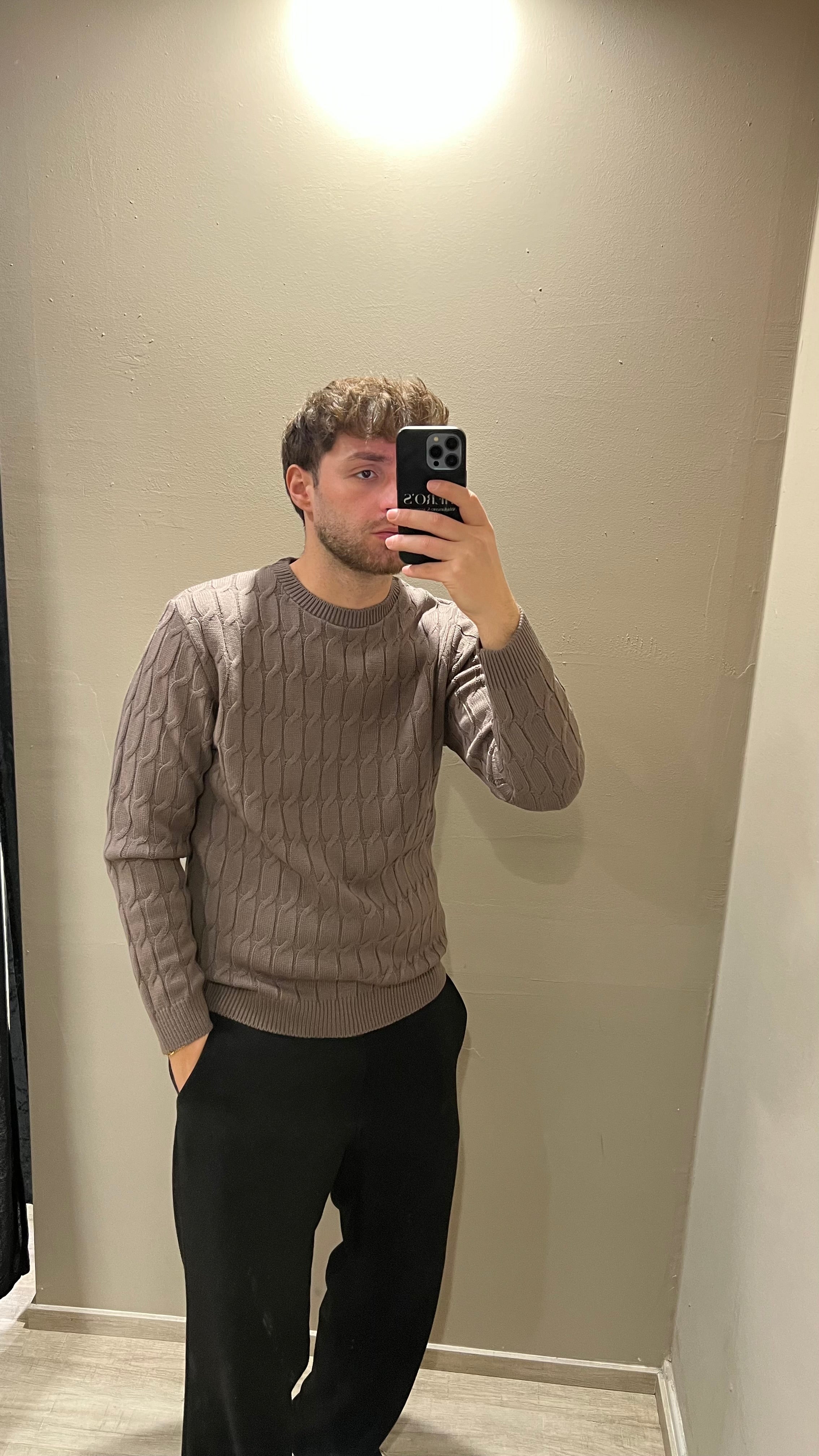 Maglia fantasia treccia