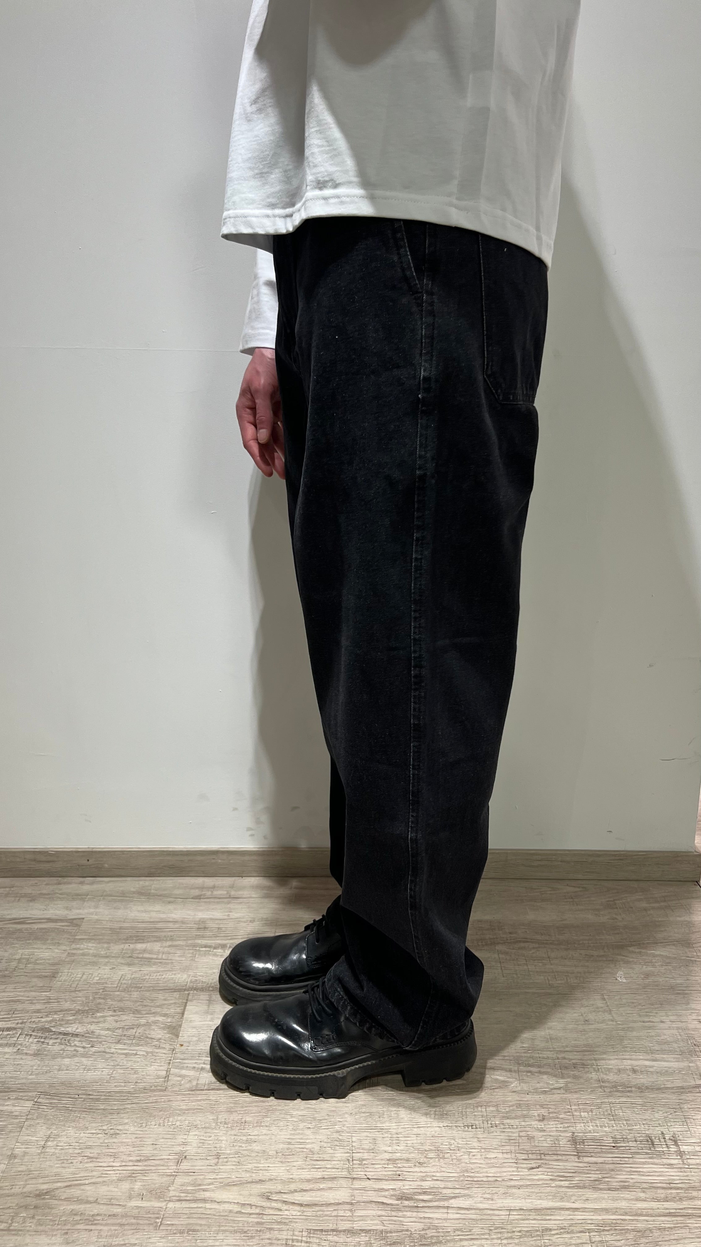 Denim palazzo old black