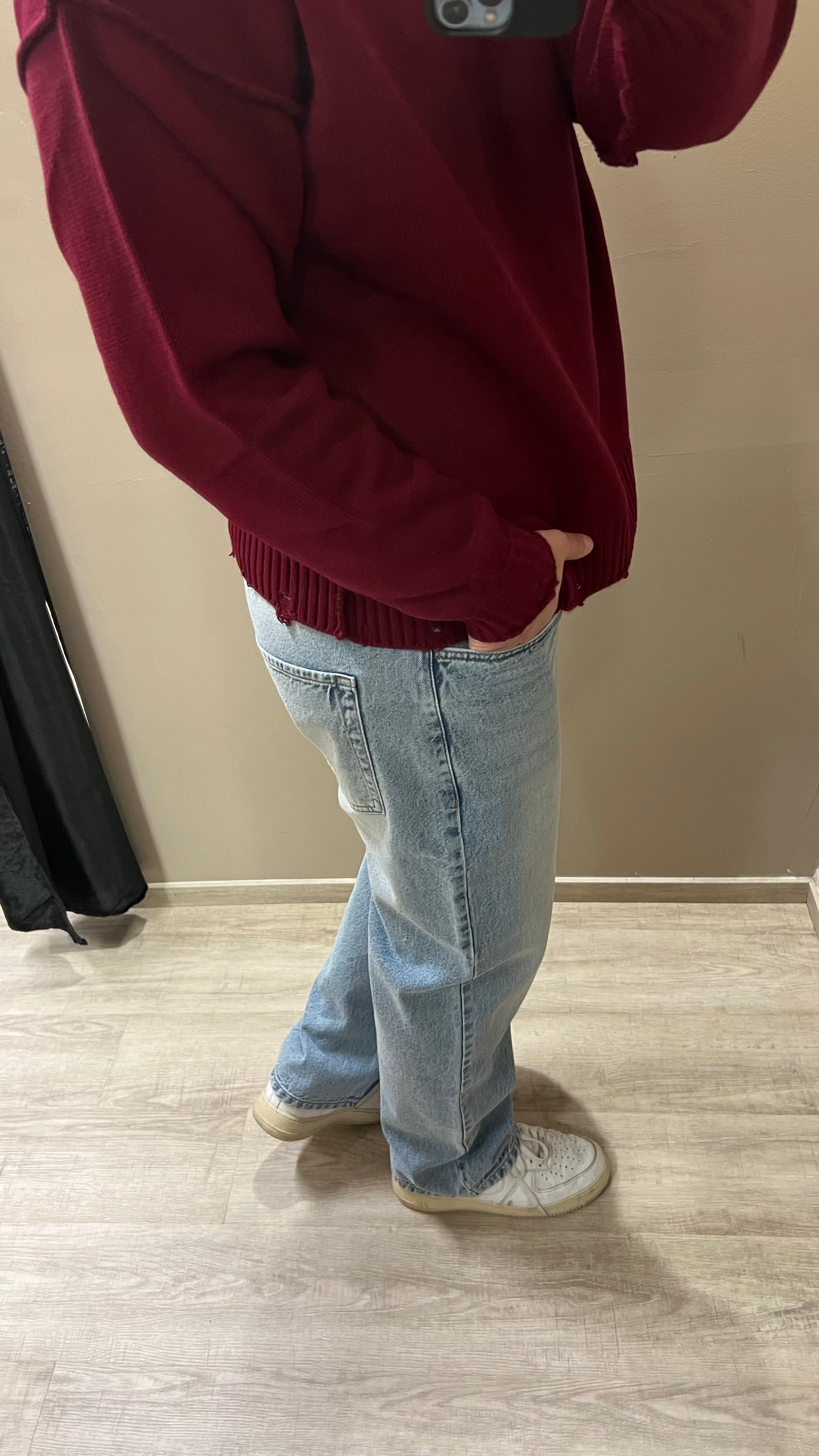 Jeans baggy fit smacchiato