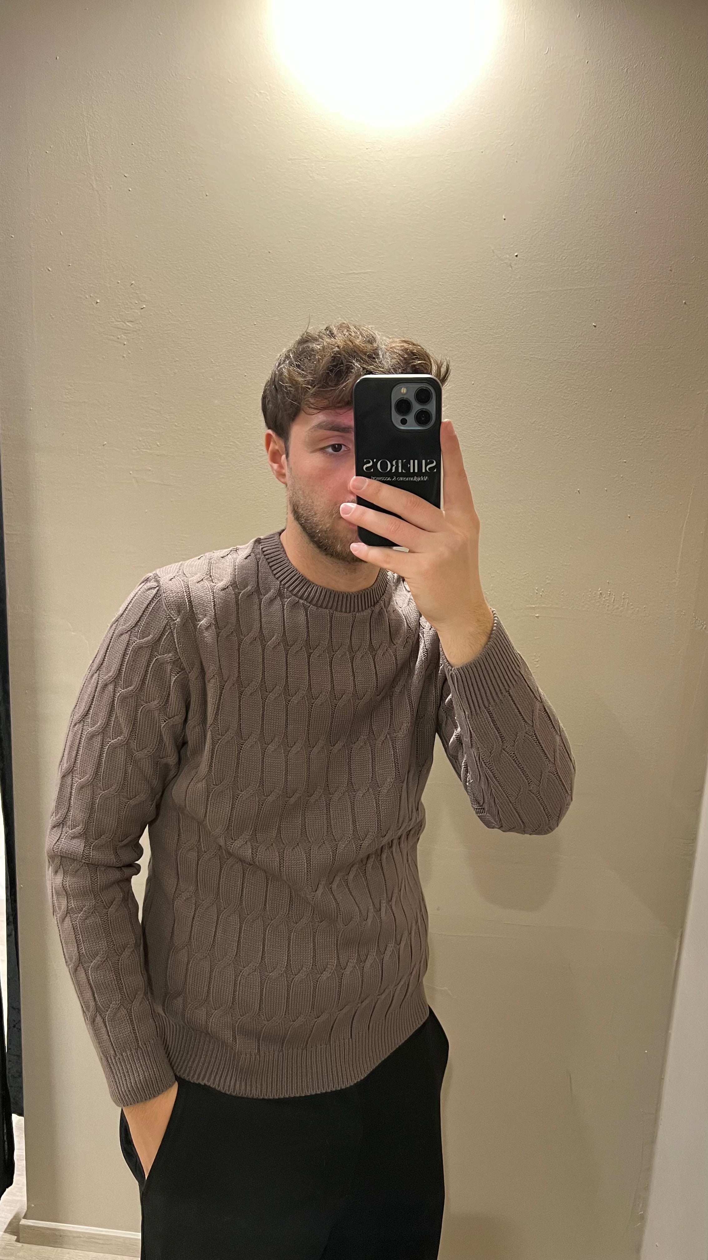 Maglia fantasia treccia