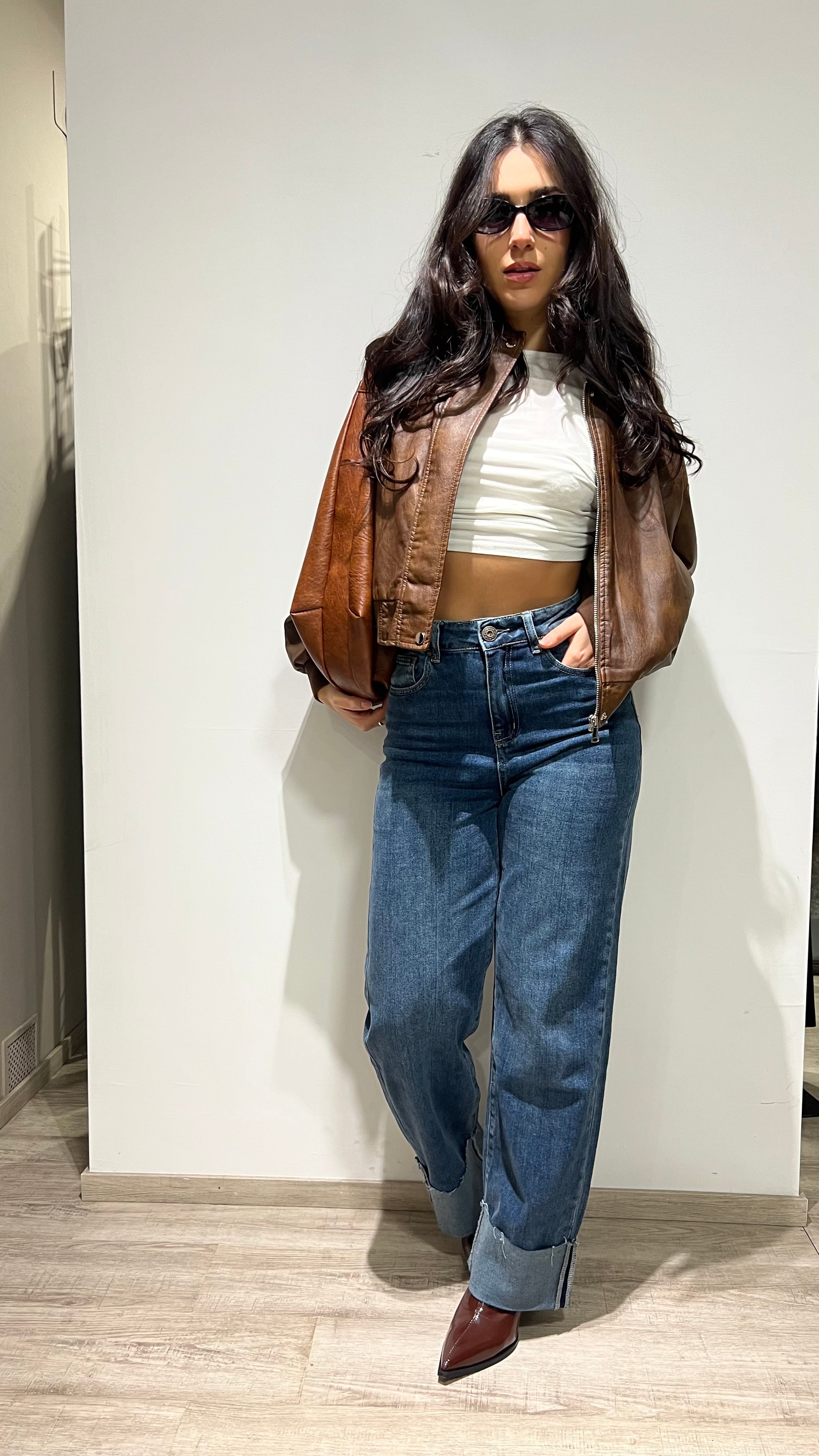 Jeans pdk collection con risvolto