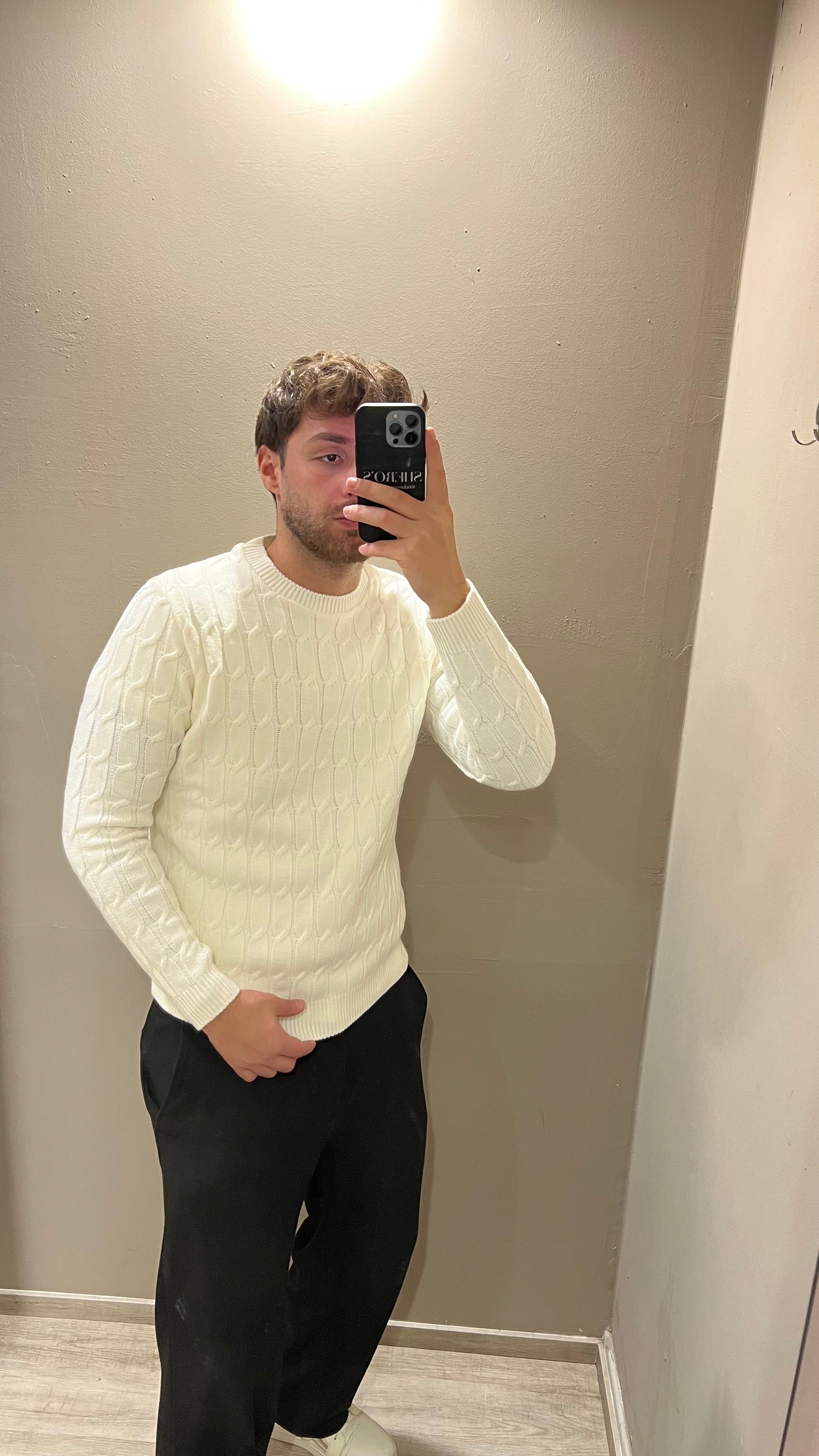 Maglia fantasia treccia