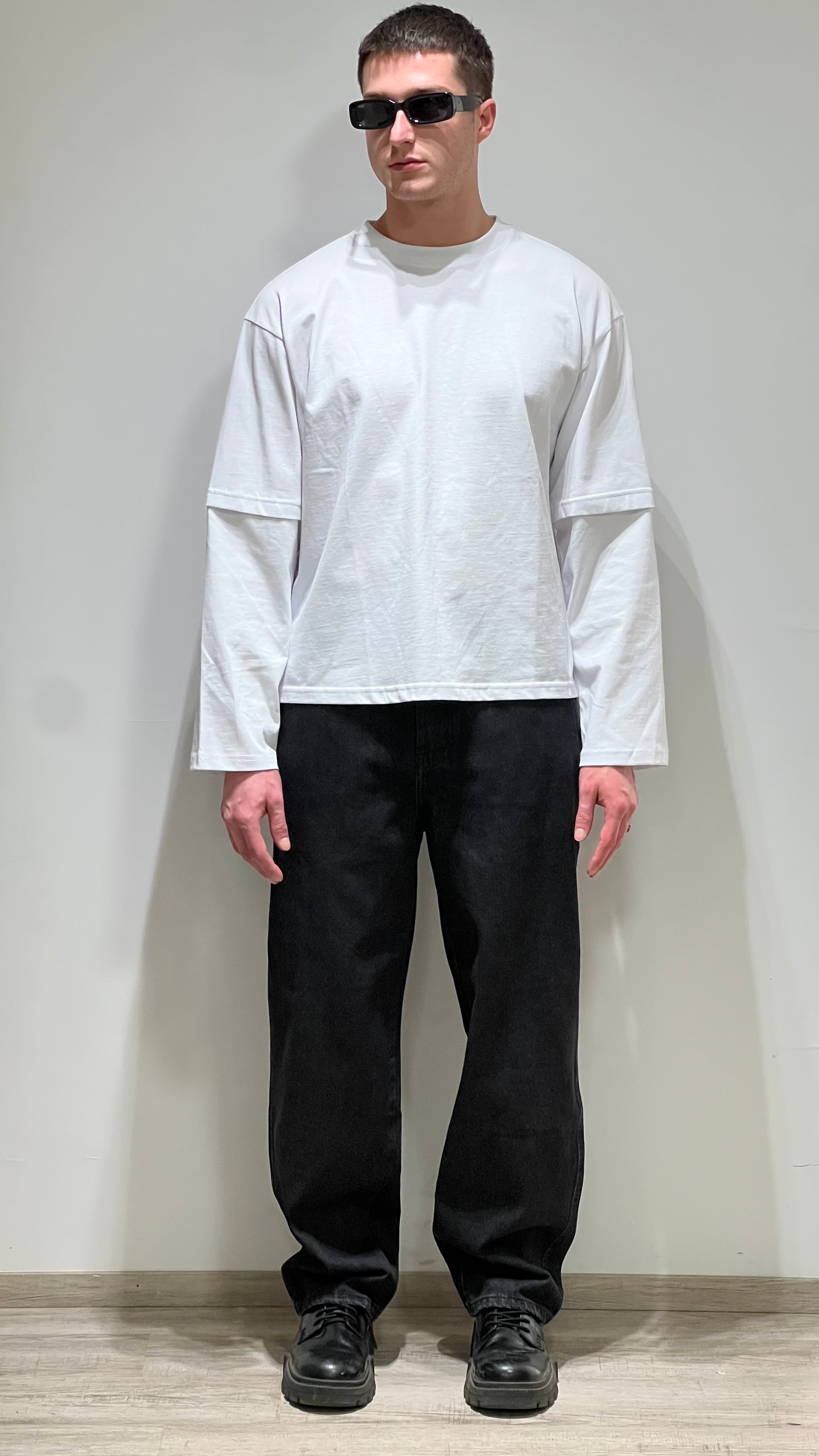 Denim palazzo old black