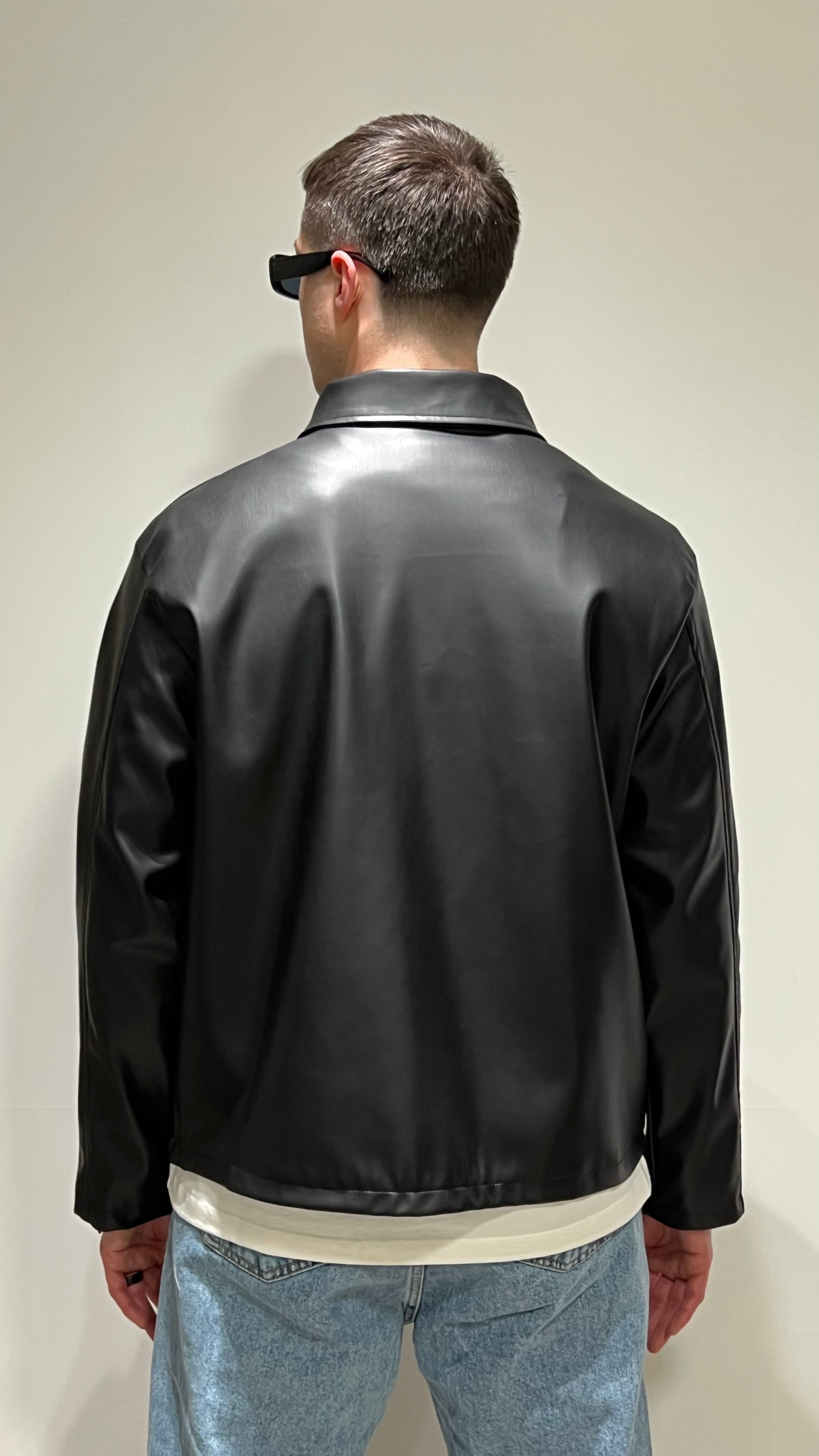 Giacca similpelle crop
