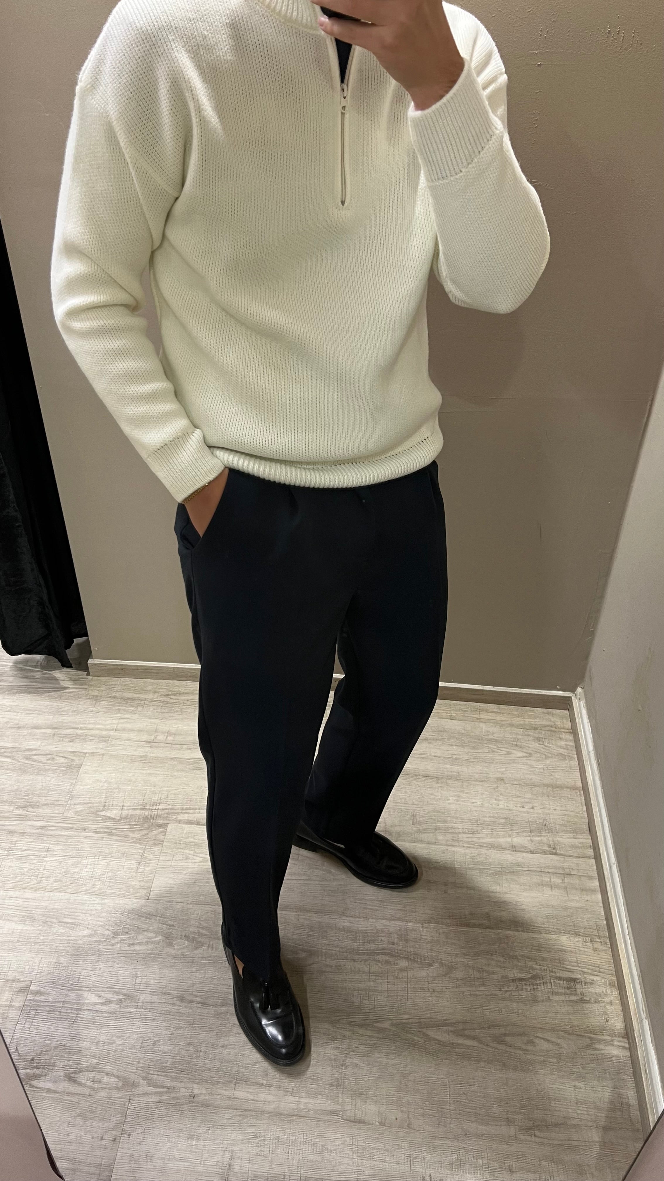 Pantalone relaxed fit con pieghe,blu notte