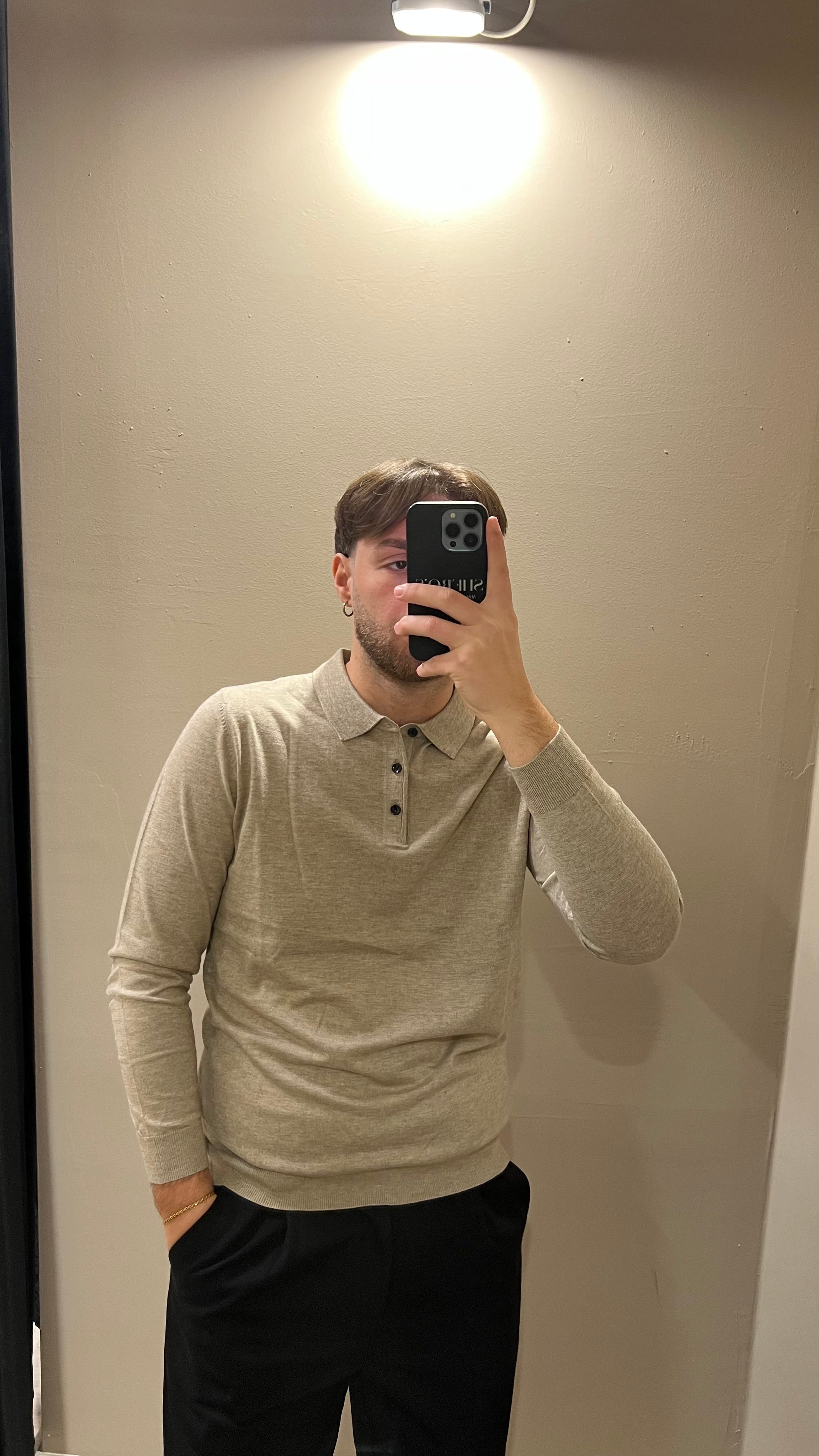 Polo regular misto lana