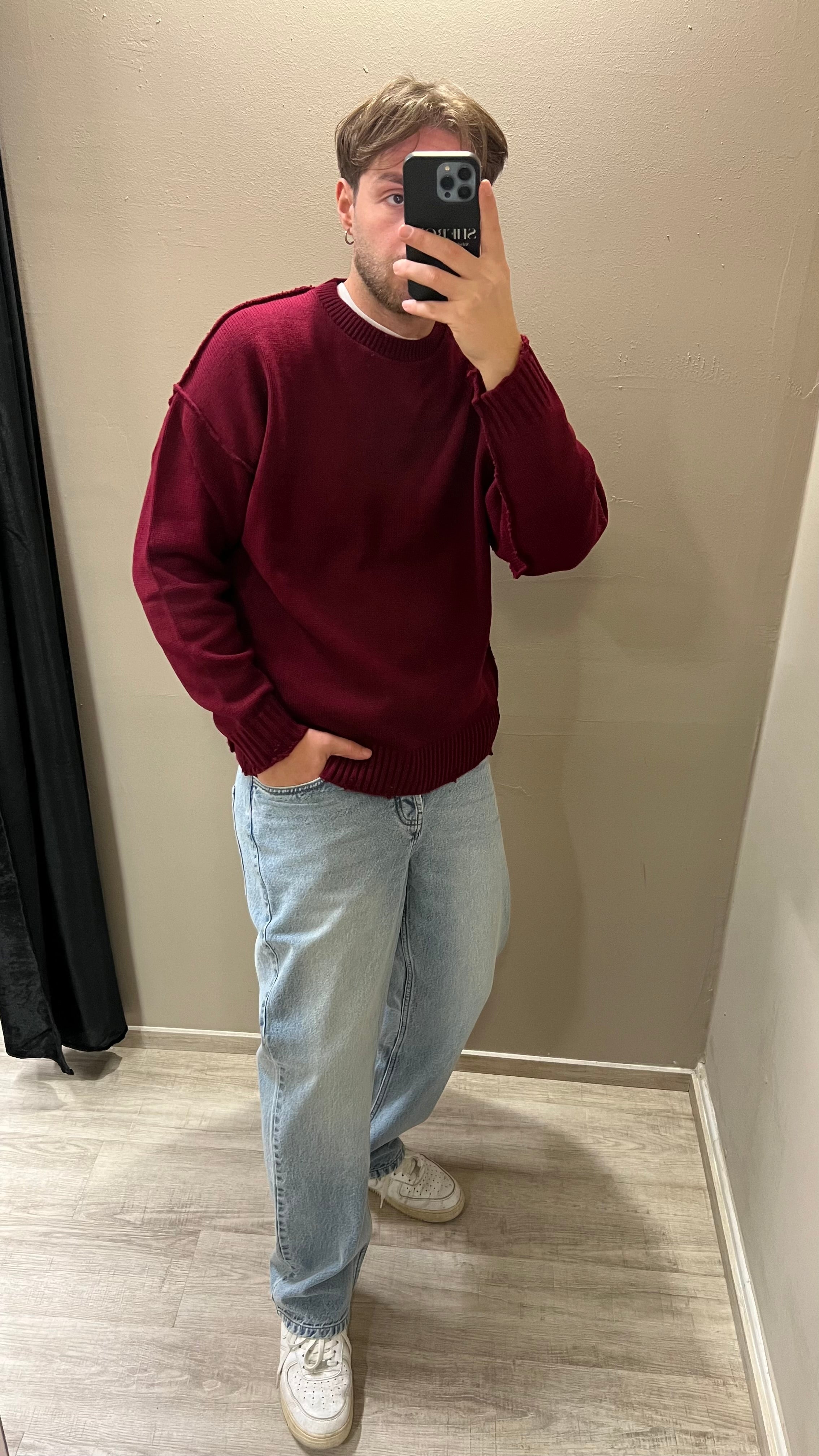 Jeans baggy fit smacchiato