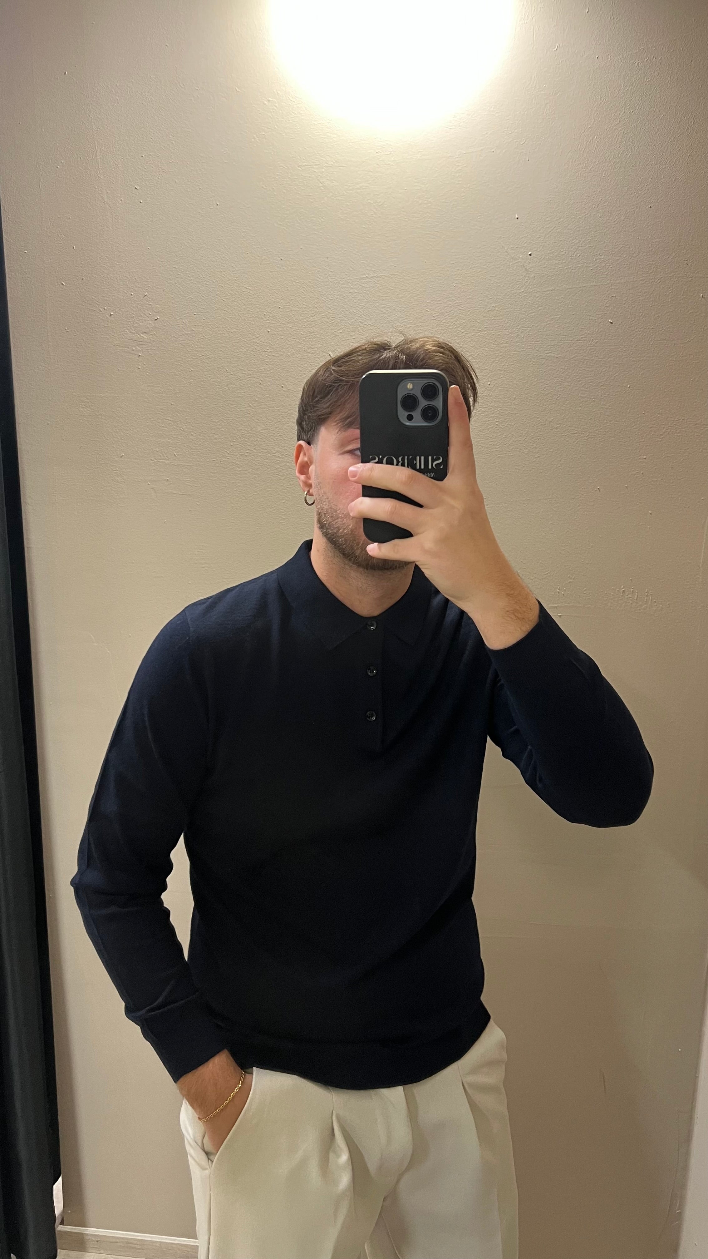 Polo regular misto lana