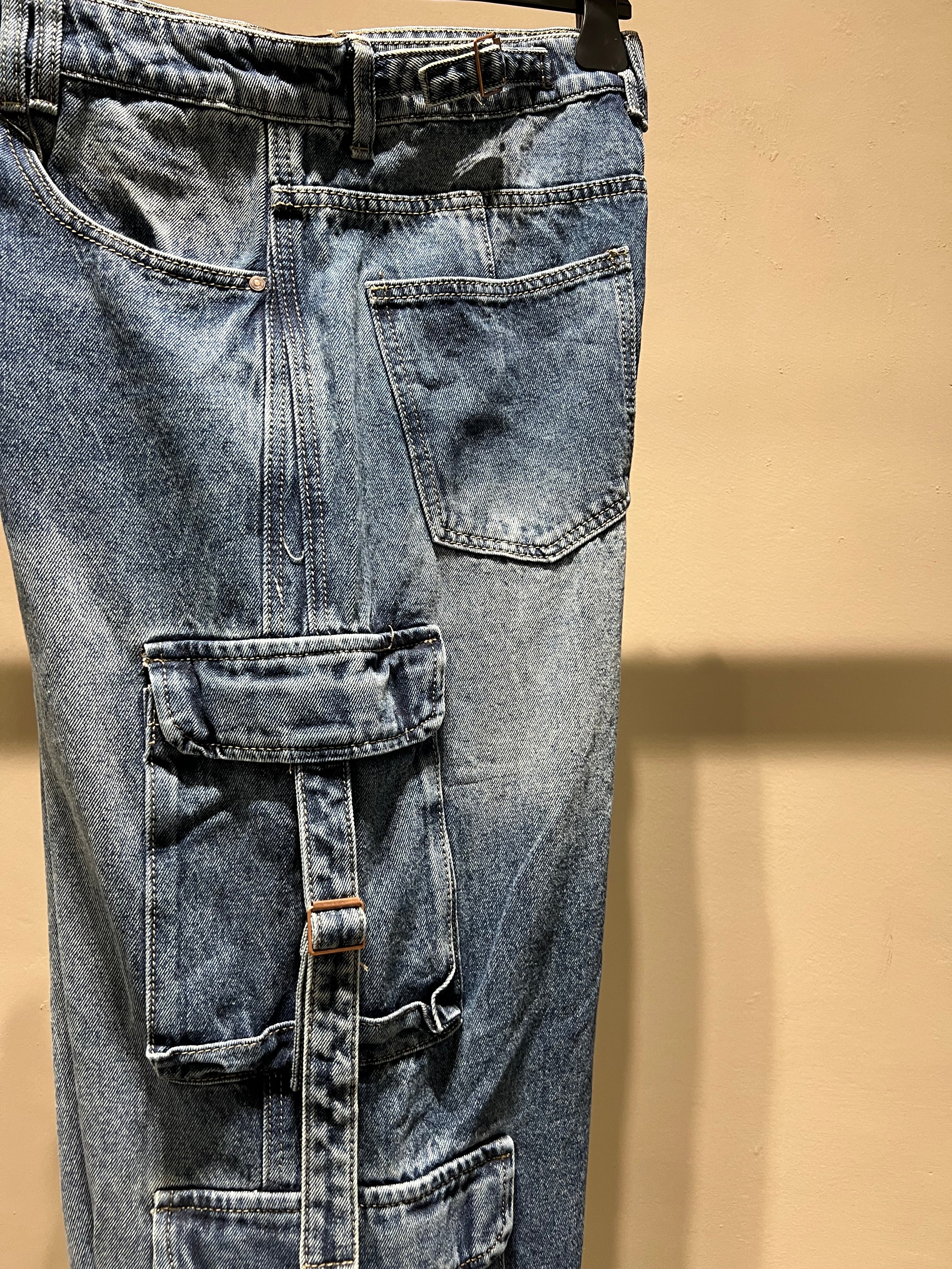 DENIM CARGO DOPPIA TASCA