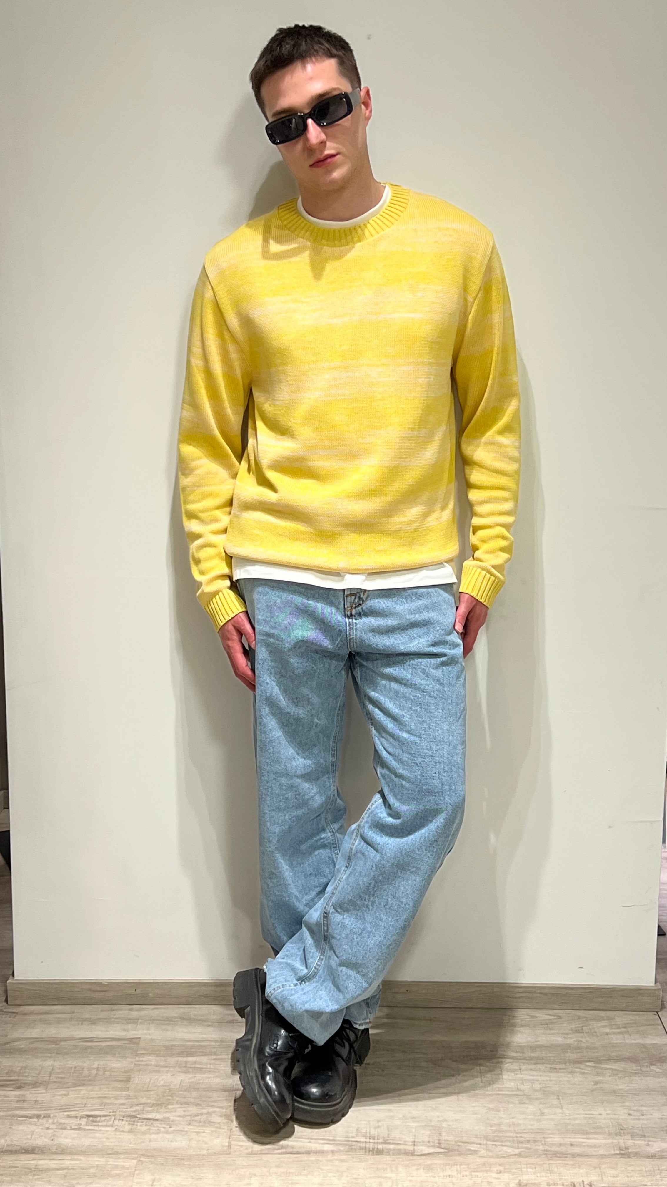 WHY NOT BRAND MAGLIA GIROCOLLO premium sweater