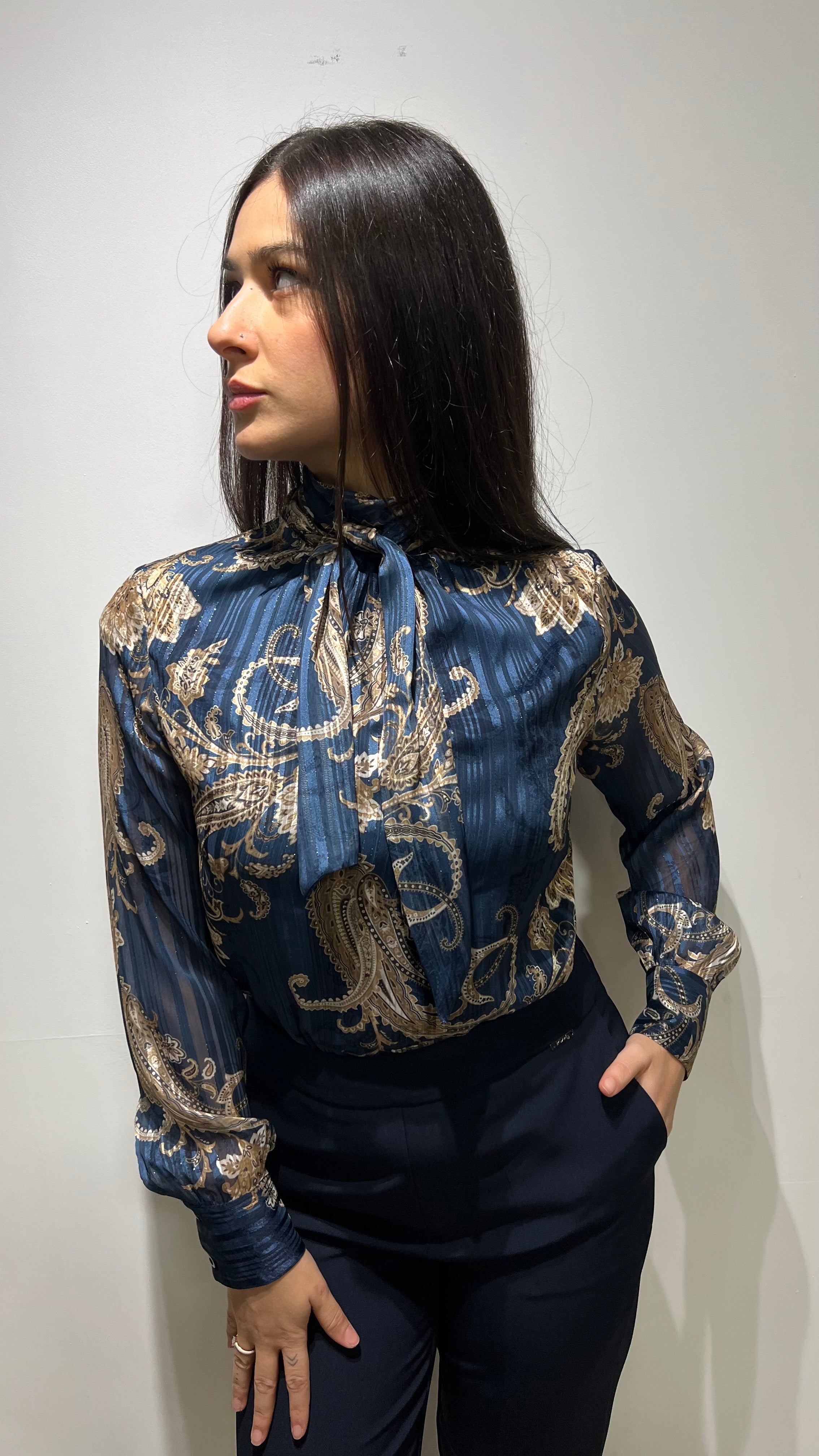 Camicia fantasia oro PDK collection