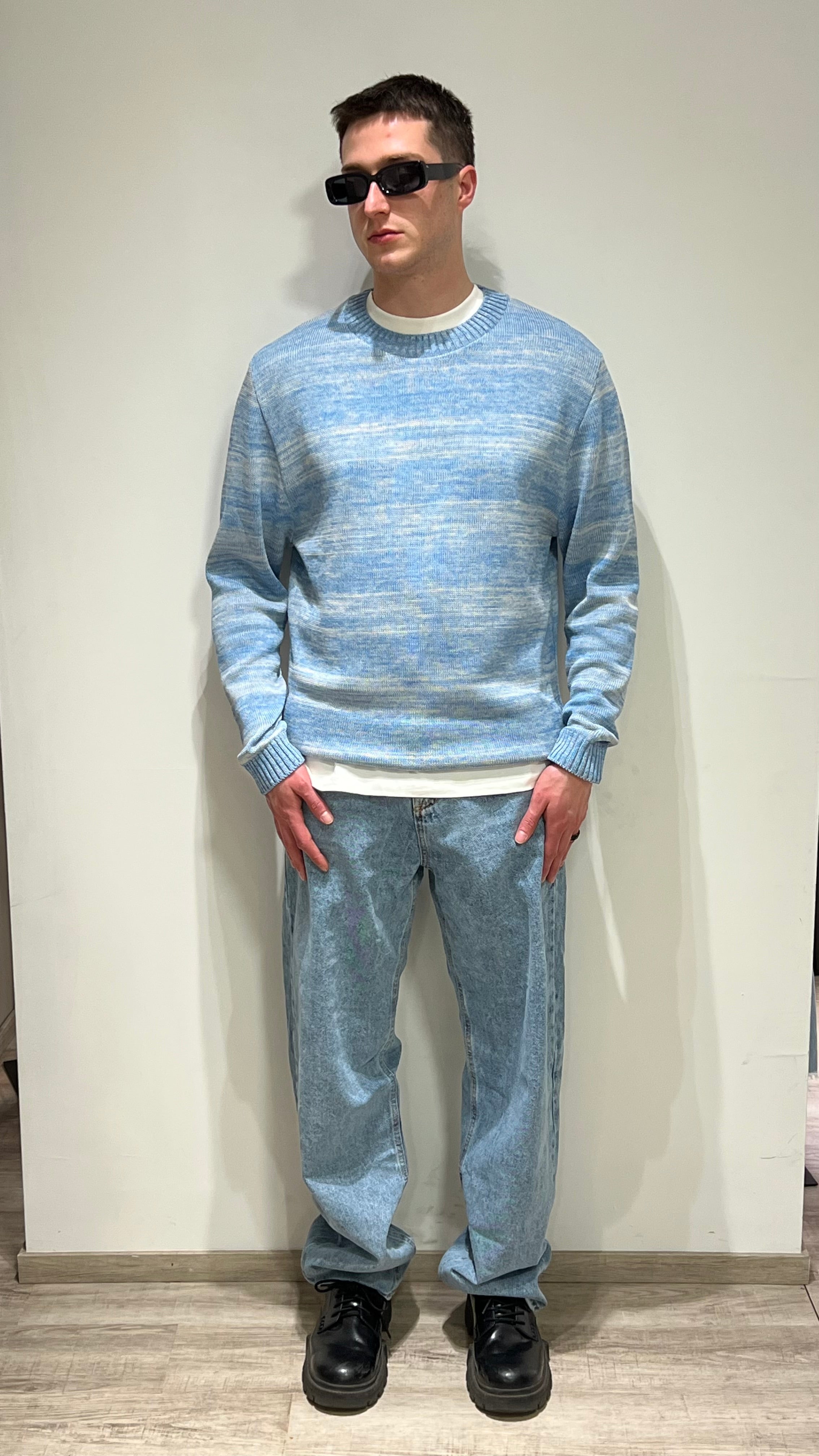 WHY NOT BRAND MAGLIA GIROCOLLO premium sweater