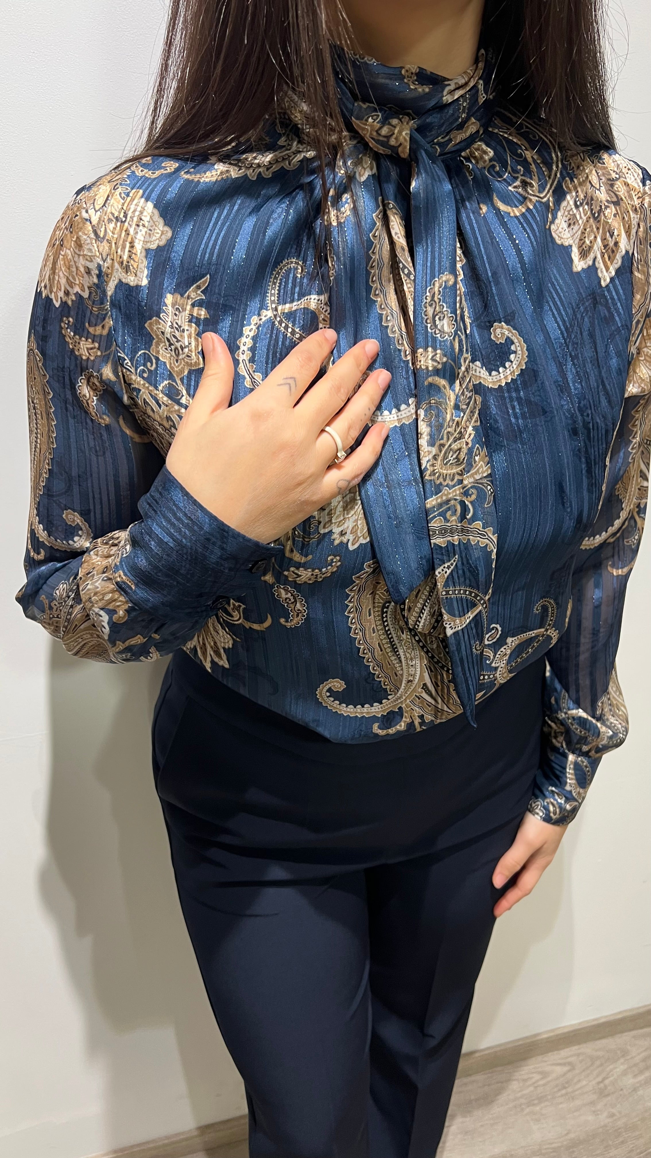 Camicia fantasia oro PDK collection