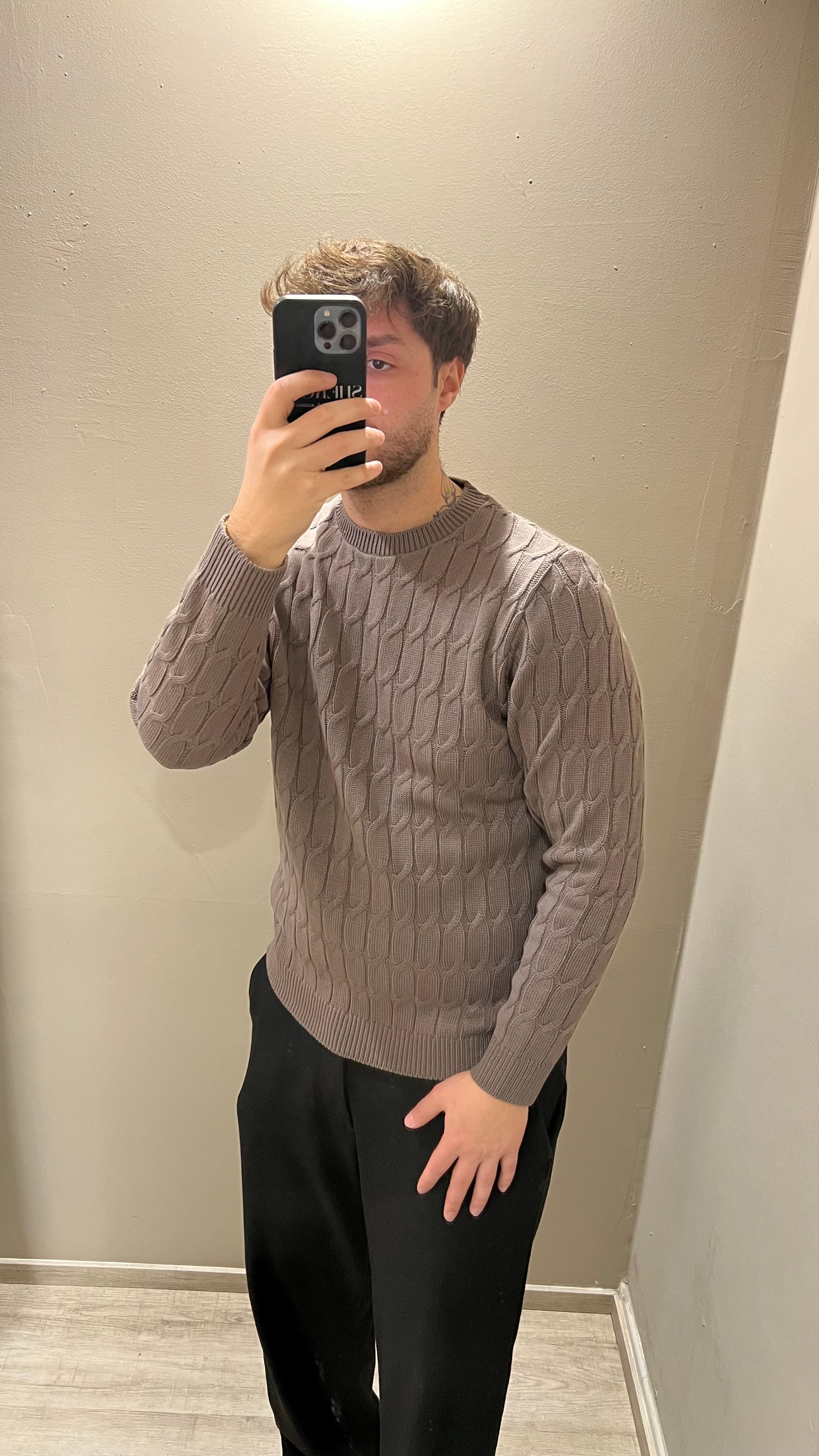 Maglia fantasia treccia