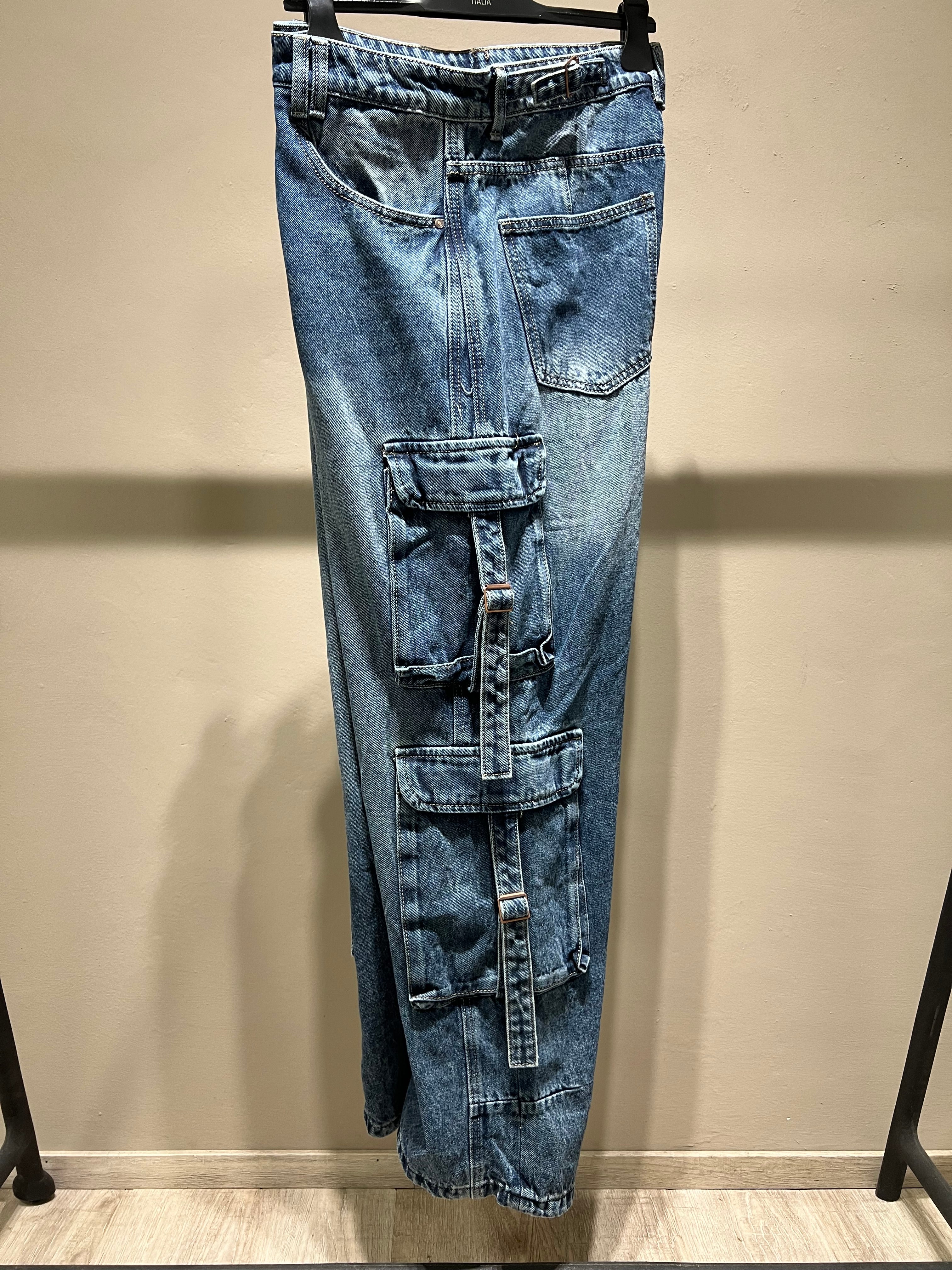 DENIM CARGO DOPPIA TASCA