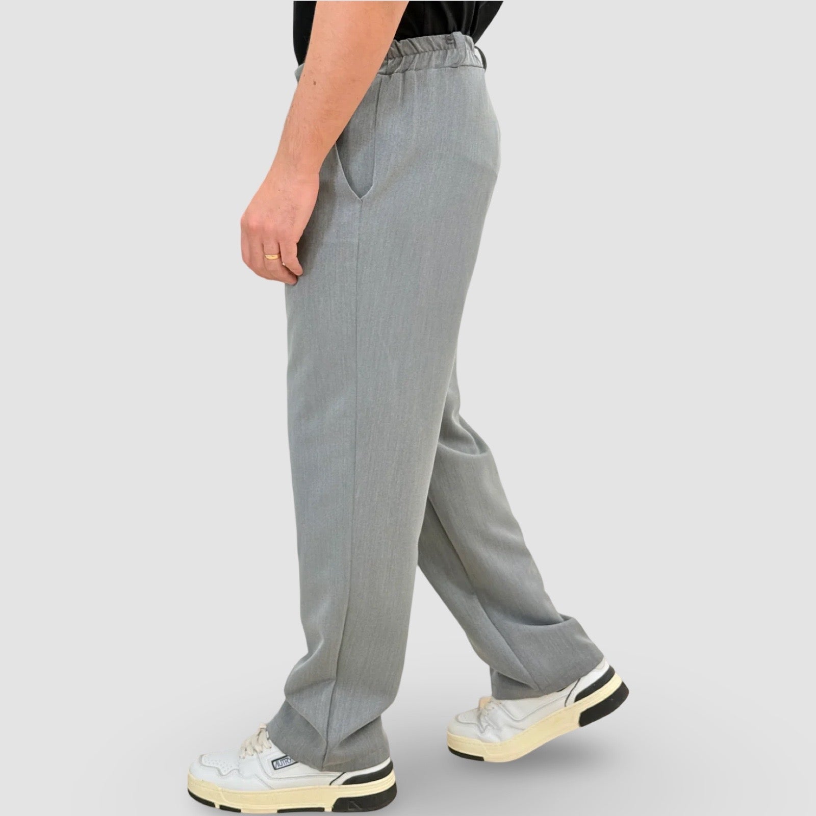 Pantalone relax fit - grigio