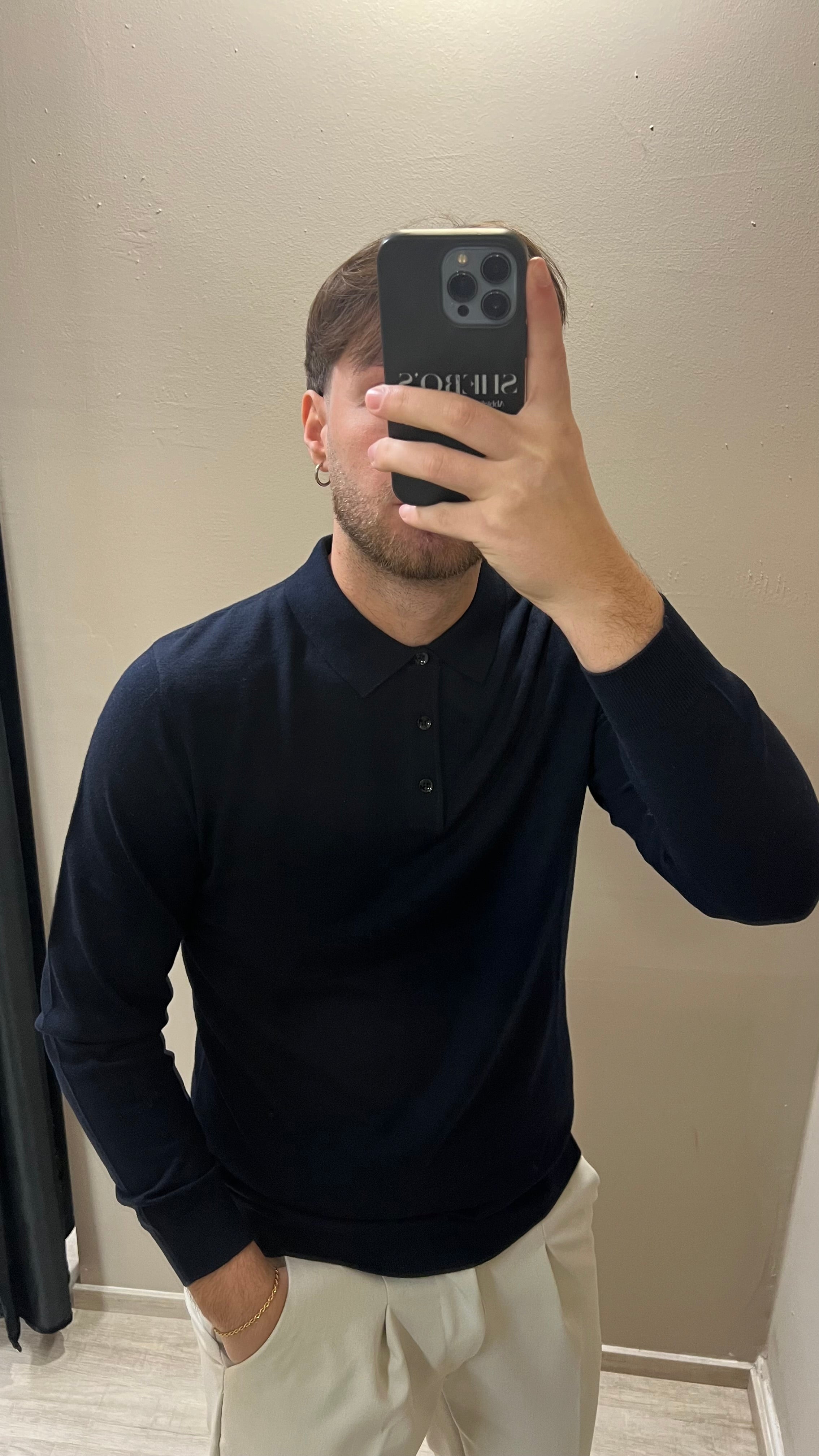 Polo regular misto lana