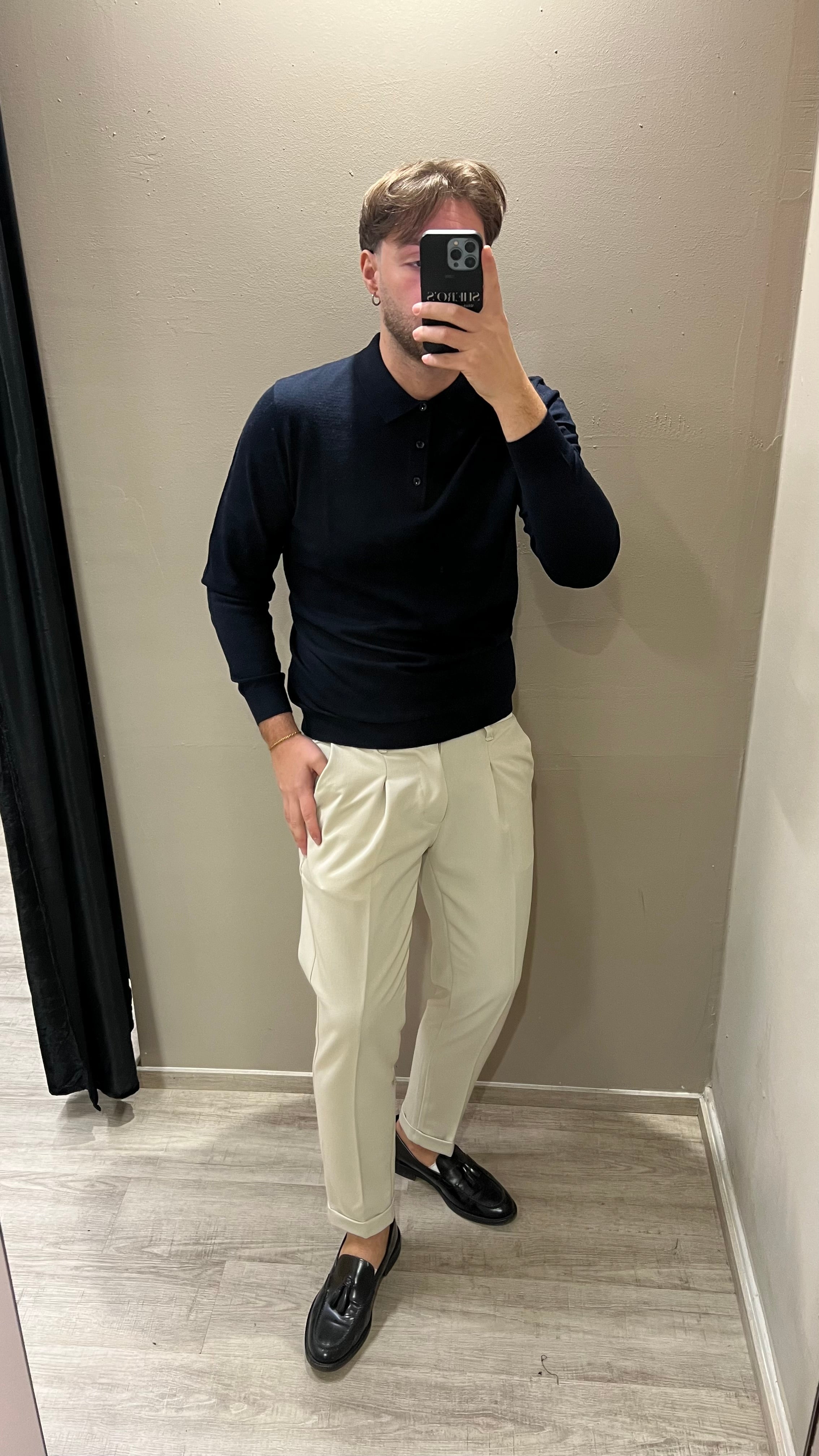 Polo regular misto lana