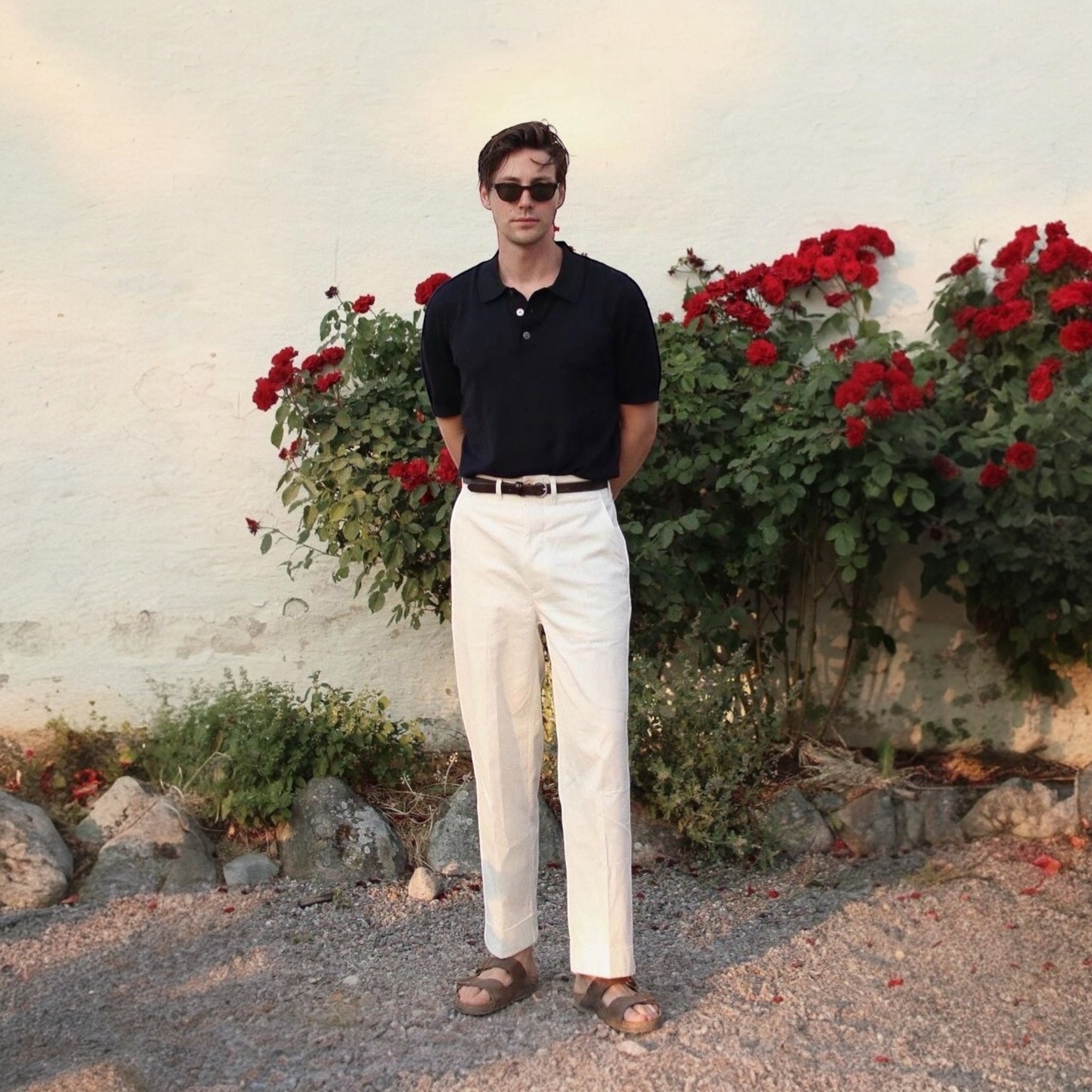 Maglia a polo mano seta